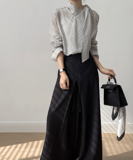 scarf tie shirt blouse　FL3336