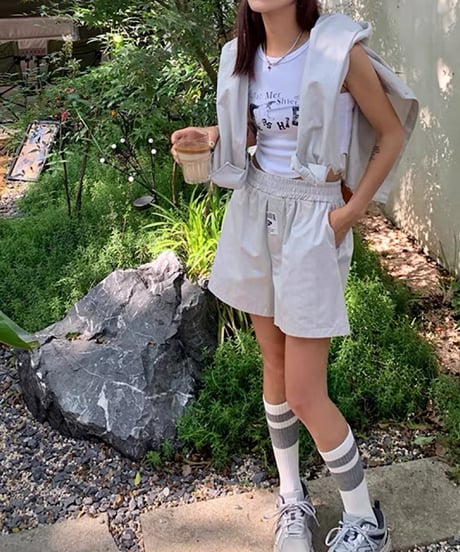 oversized shirt and shorts set  FL2434