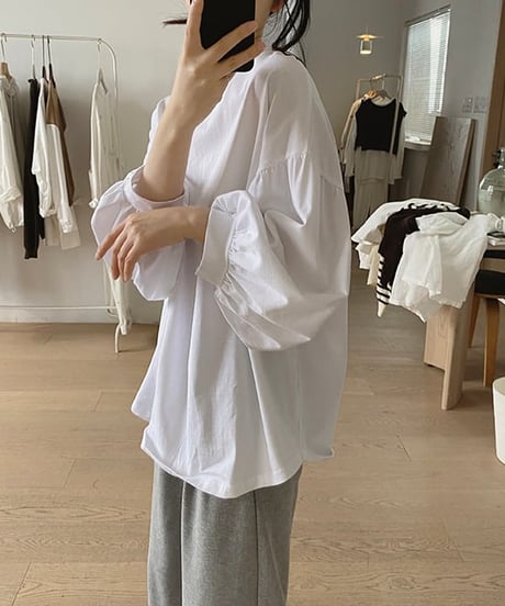 puff sleeve casual tops　FL2464