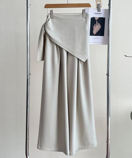 wide pants & scarf /2color　FL2885