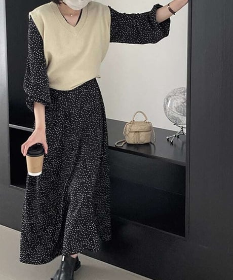 v-neck dot op　FL2166