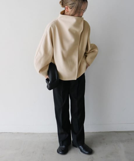 highneck curve sleeve outer /3color　FL2993