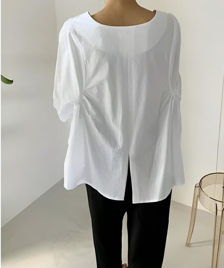 back slit shirt /2color　FL2122