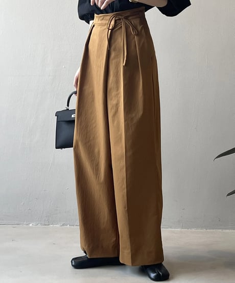 waist ribbon belt slacks /3color　FL2811