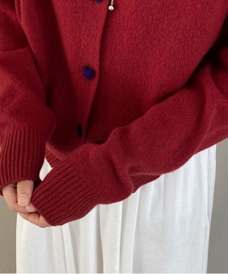 heart button cardigan /4color　FL2886