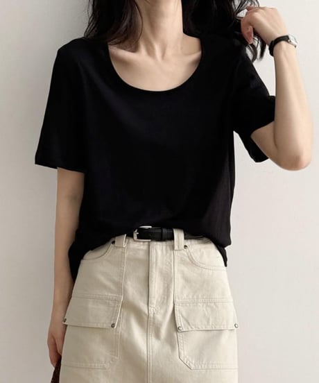 round neck short sleeve t-shirt /7color　FL3379