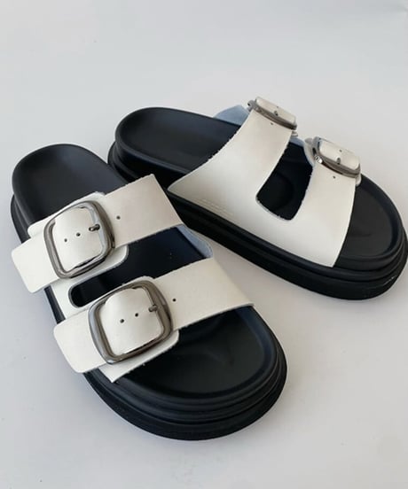 thick sole buckle sandals /2color　FL2318