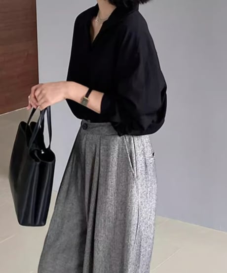 mannish wide leg pants　FL2802