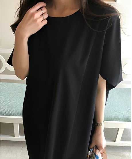 round neck loose sleeve dress　FL2008