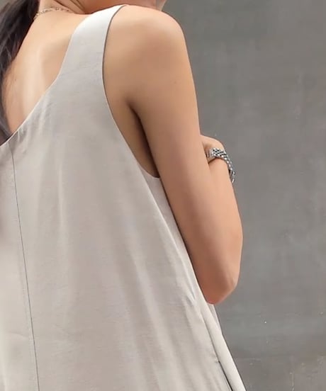 asymmetrical shoulder overalls　FL2432