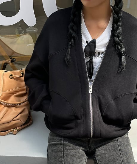 v-neck sweat cardigan　FL2521