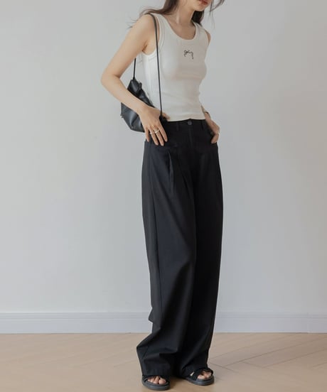 drop pocket wide leg pants　FL2220