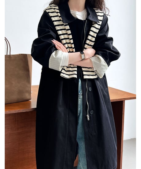 windbreaker middle leg coat /2color　FL2895
