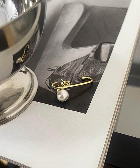 curved pearl one ear pierce　FL2244