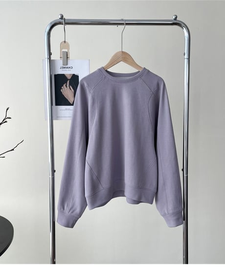 cool neck sweatshirt /2color　FL3078