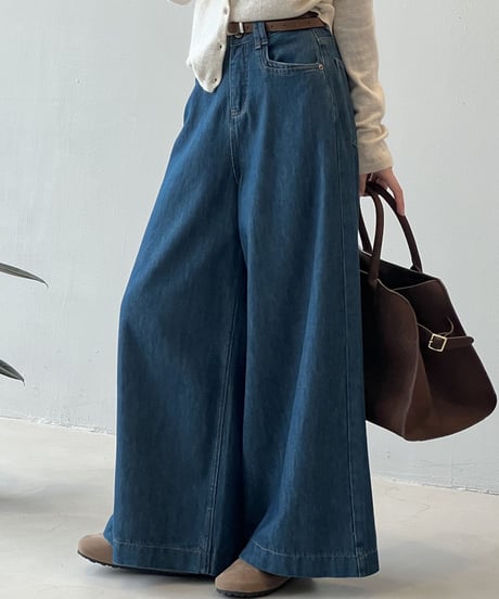 wide flare denim pants　FL2787