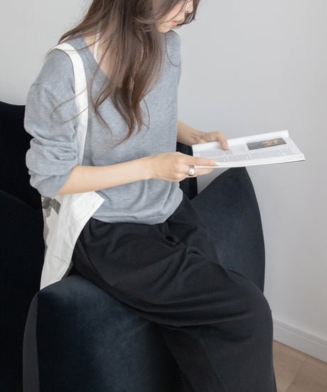 u-neck pullover knit /3color　FL3297