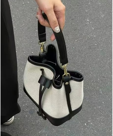 bicolor drawstring bag　FL2335