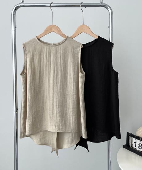 back slit sleeveless blouse /2color　FL2712