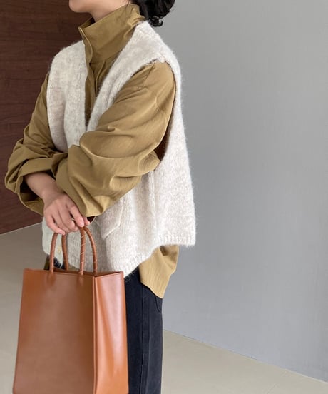 wool blend knit vest /3color　FL2734