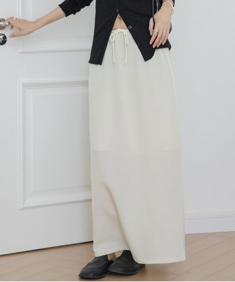 drawstring long skirt/2color　FL3300