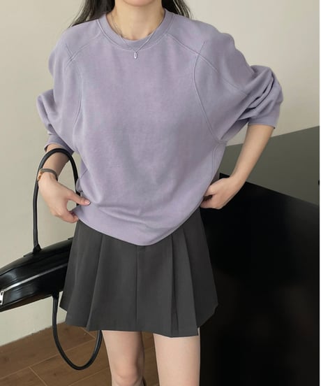 cool neck sweatshirt /2color　FL3078