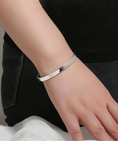 minimal metal bangle bracelet　FL3599