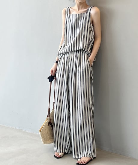 sleeveless stripe setup　FL2440