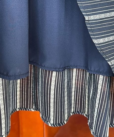 stripe sleeveless tops and skirt　FL2387