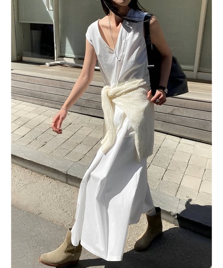 v-neck sleeveless dress /3color　FL2006