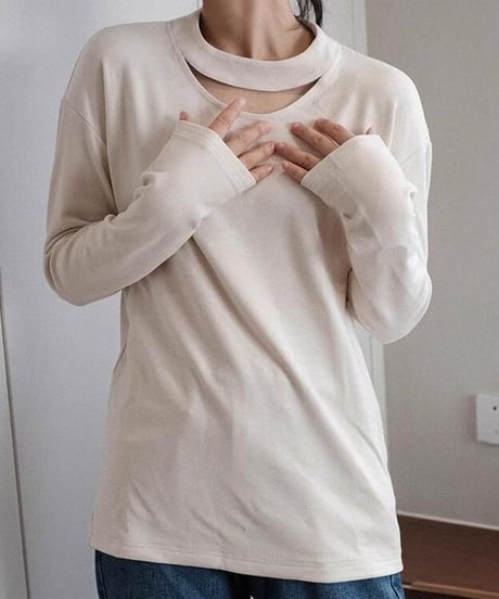 slit knit saw /2color　FL2633