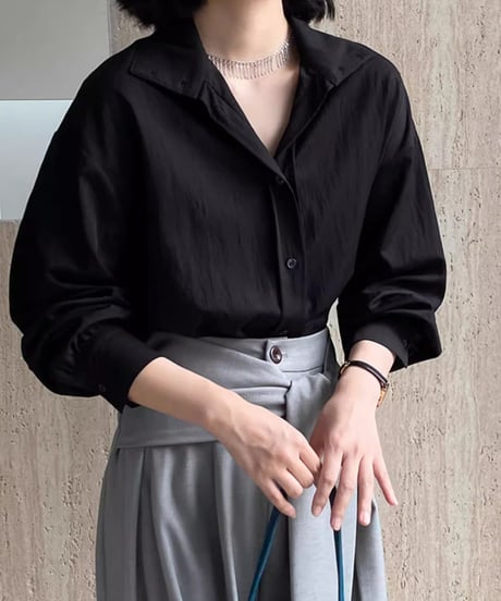 front button stand collar shirt /5color　FL2783