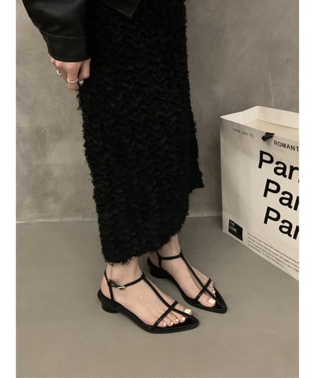 pointed toe strap sandals /4color　FL2074