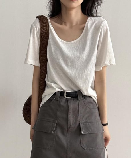 round neck short sleeve t-shirt /7color　FL3379