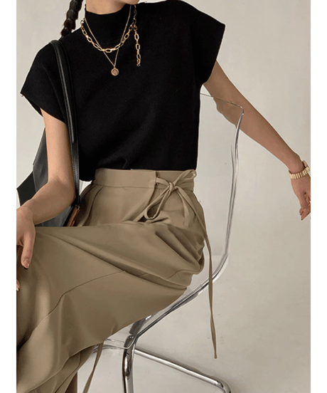 simple half-neck t-shirt /3color　FL3333