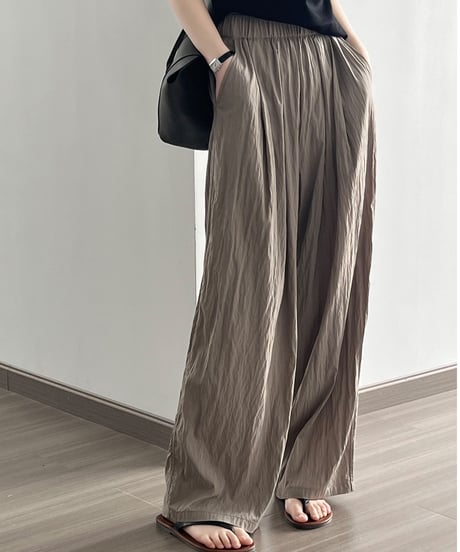 pleated wide-leg pants /4color　FL2705