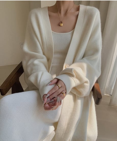 oversized long knit cardigan　FL2893