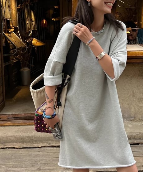 long length sweatshirt cut and sew　FL2536