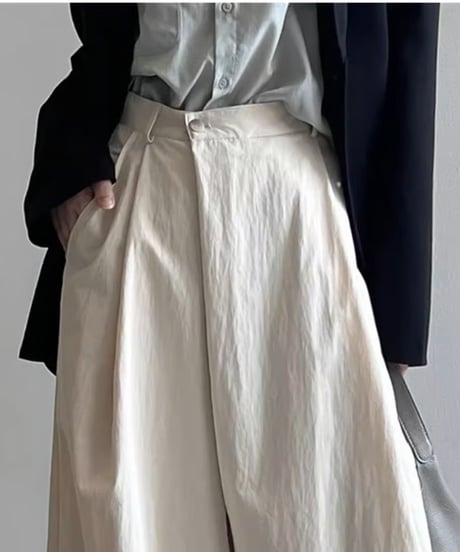 wrap style wide leg pants /3color　FL3349