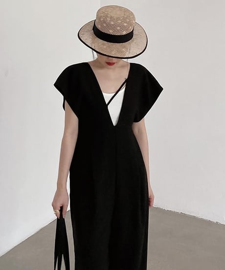 v-neck jumpsuit　FL2382