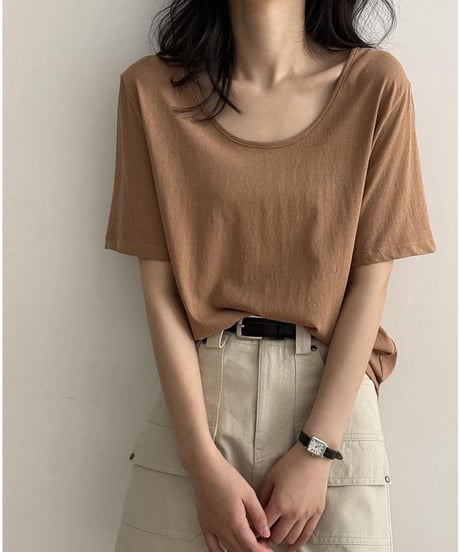round neck short sleeve t-shirt /7color　FL3379