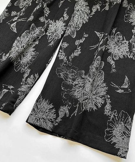 botanical printed wide pants /2color　FL3653