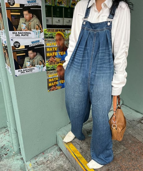 tuck denim overalls　FL2401