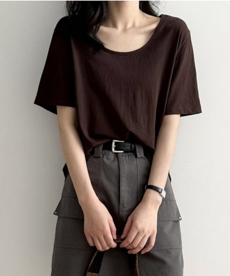 round neck short sleeve t-shirt /7color　FL3379