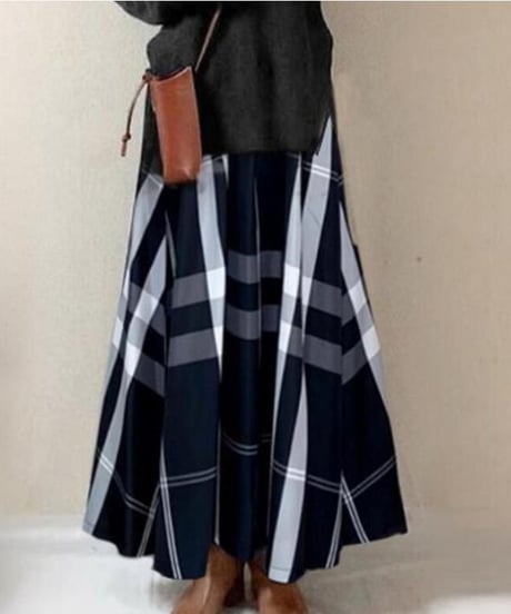 knitted top and skirt combined dress　FL3489