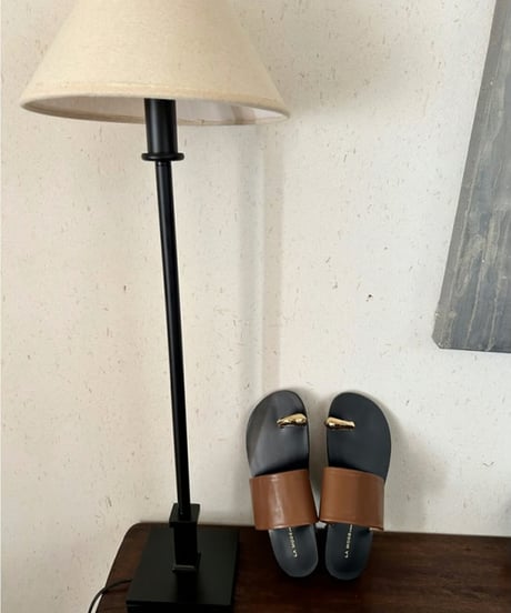 gold accent thong sandals /3color　FL2080