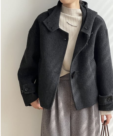 hooded short coat /3color　FL3019