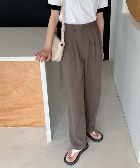 high waist tuck drape pants　FL2193