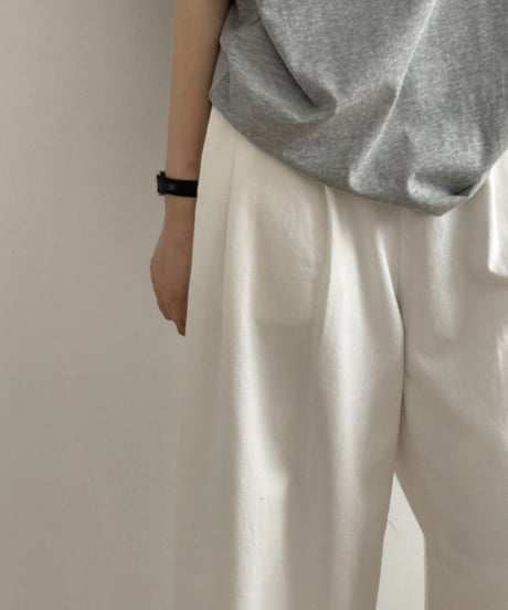 cotton wide pants /2color　FL3344