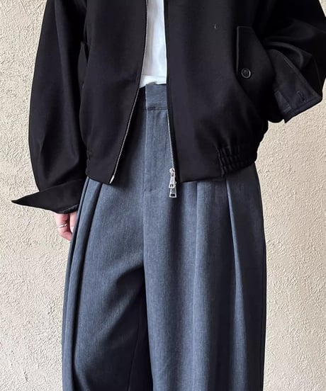 tucked wide leg pants /2color　FL2762